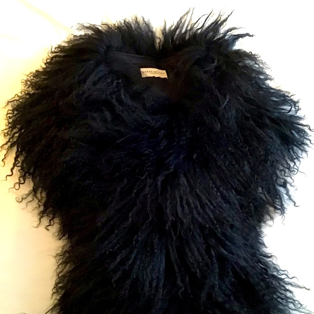 Karen Millen 100% lamb shearling fur scarf stole